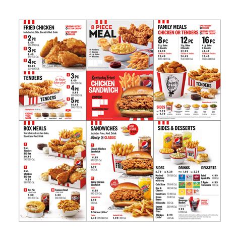 KFC Menu .